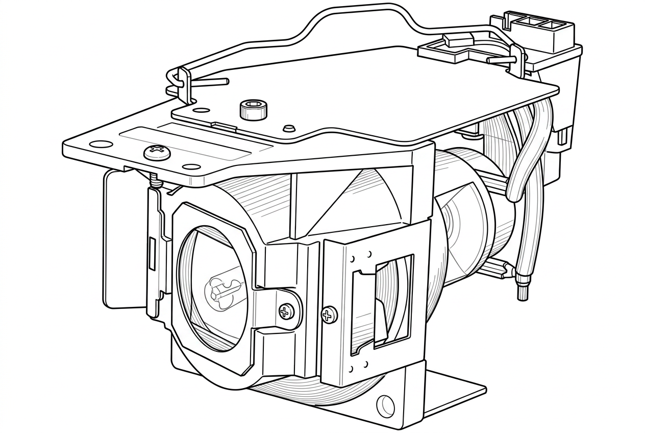 Epson ELPLP96 — illusztratív vonalrajz